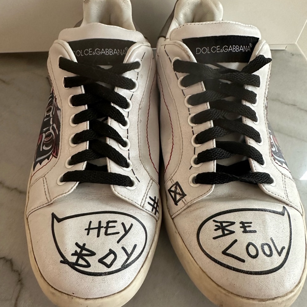 Dolce and Gabbana Portofino sneakers size 10. - Picture 2 of 5